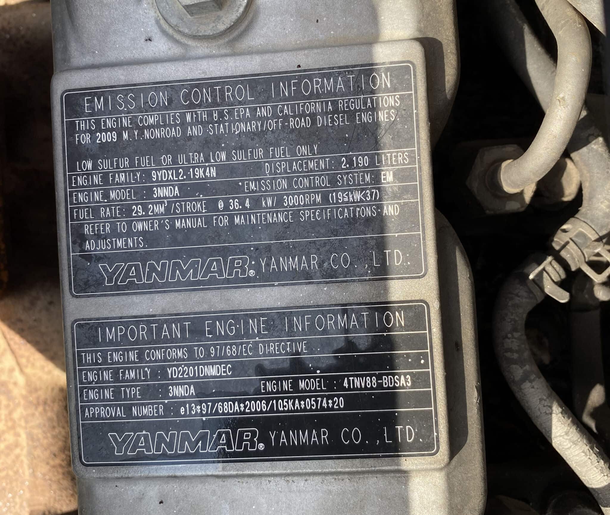 LOCATE YOUR YANMAR ENGINE SERIAL NUMBER