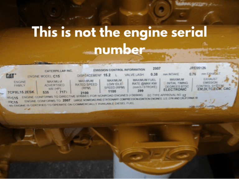 Locate Your Cat C15 Engine Serial Number