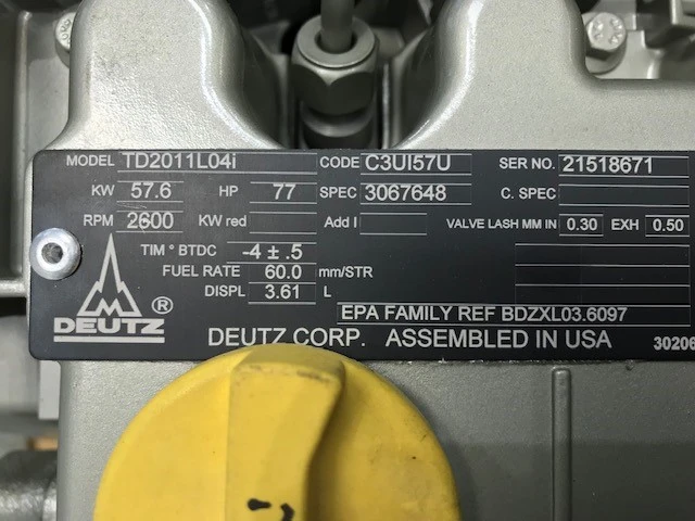 deutz engine serial number