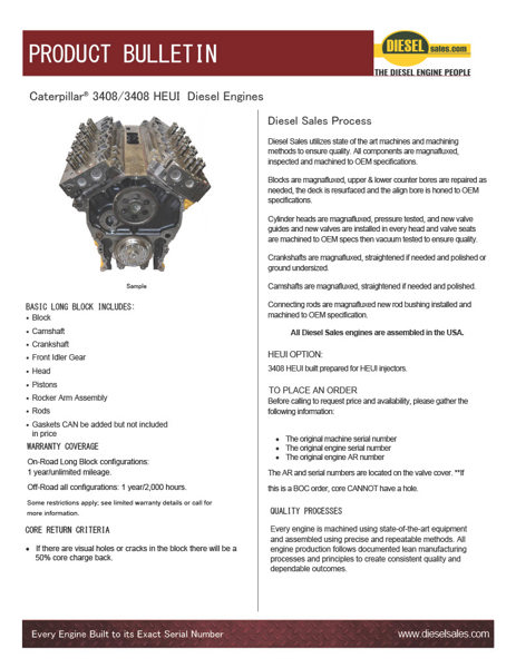 Caterpillar 3408DI Engine