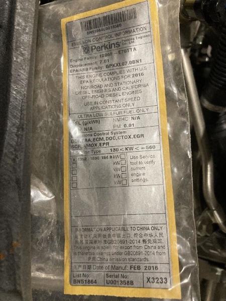 Perkins BN, 1206F-E70TTA Engine