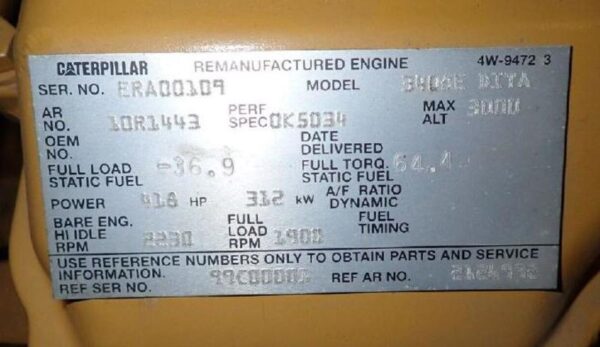 Caterpillar 3408E Engine